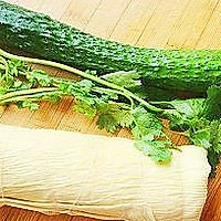 凉拌豆油皮的做法图解1