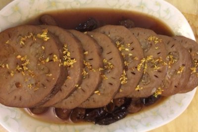 桂花蜂蜜糯米藕