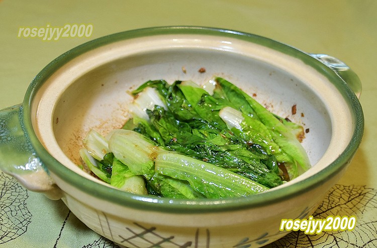 虾酱蒜茸爆生菜的做法