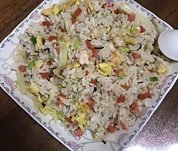 鸡蛋虾仁炒米饭的做法
