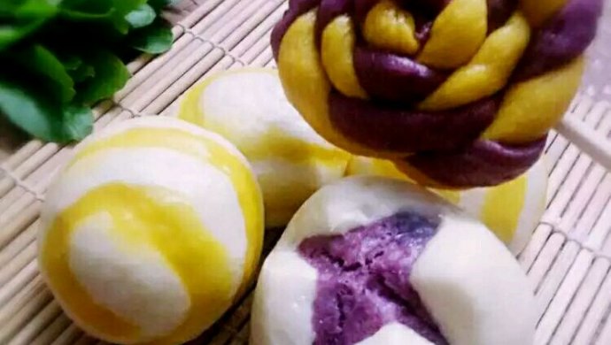 花样馒头之紫薯开花馒头