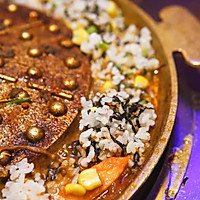 章鱼水煎汁蟹籽饭料理的做法图解4