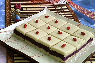 紫薯茯苓芸豆糕