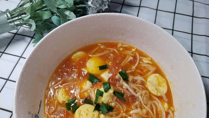 酸甜玉子豆腐汤