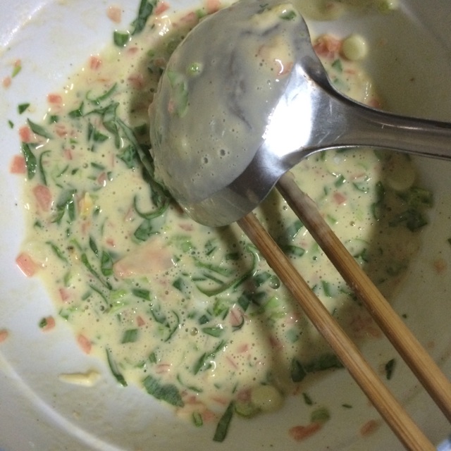 蔬菜煎饼的做法图解2