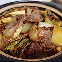 暖暖的，很好吃——冬笋腌菜驴肉锅的做法图解12