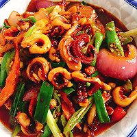 洋葱爆鱿鱼须#太太乐鲜鸡汁试用#的做法图解13