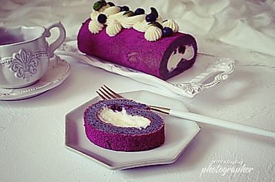 蓝莓蛋糕卷