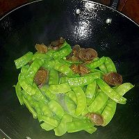 荷兰豆炒腊味的做法图解6