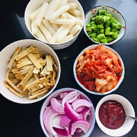 韩国泡菜炒年糕的做法图解1