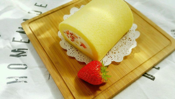 草莓奶油蛋糕卷#洁柔时刻，纸为爱下厨