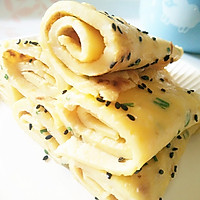 芝麻鸡蛋饼的做法图解5