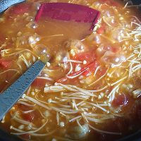 #美食新势力#番茄金针菇疙瘩汤的做法图解8