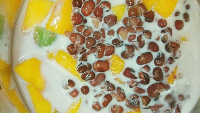 红豆水果西米露