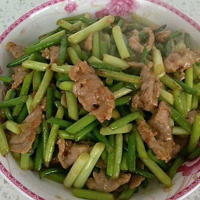 蒜苔炒肉片