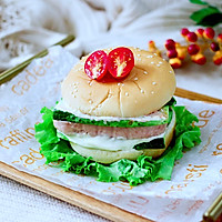 #秋天怎么吃#快手午餐肉黄瓜汉堡包的做法图解14