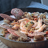 #春天肉菜这样吃#蒜蓉辣酱蒸海鲜的做法图解9