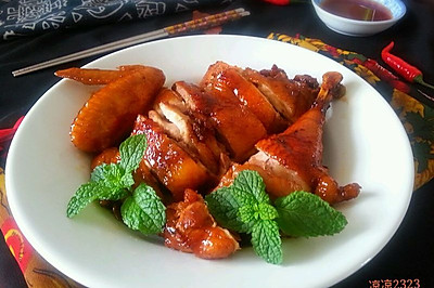 电饭锅煮熟的酱油鸡