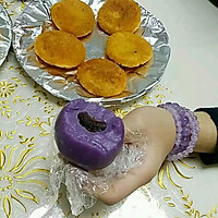 南瓜饼，紫薯年糕的做法图解3