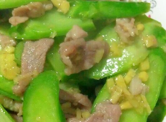 下饭菜----姜汁芥蓝肉片
