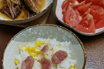 腊肠玉米饭