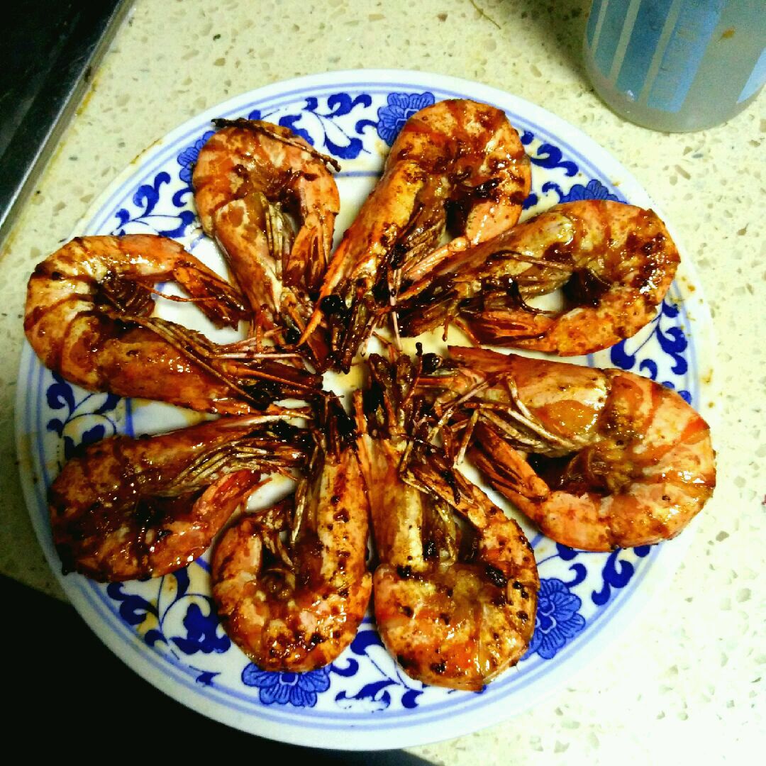 Braised prawns