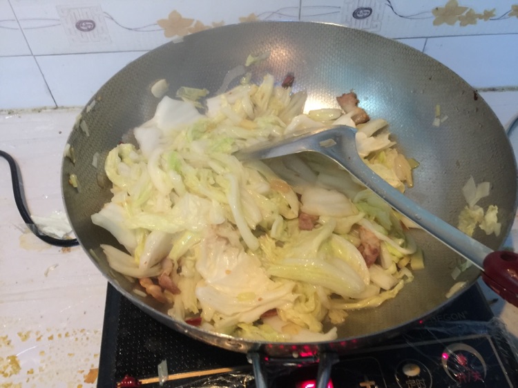 白菜粉条肉的做法图解5