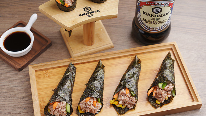 夏日简餐，你可以试试这款寿司——金枪鱼罐头手卷寿司