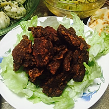 生菜卷酥肉