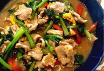 沙茶菜心小炒牛肉的做法