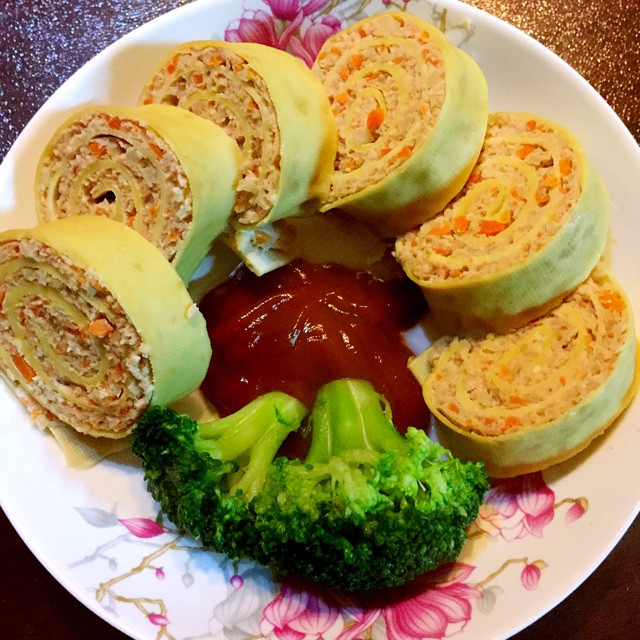 豆皮鸡肉卷的做法