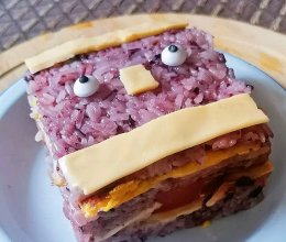 #美味开学季#营养健康快手的紫米三明治的做法