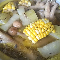 清甜眉豆玉米节瓜鸡脚汤的做法图解6