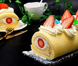 草莓蛋糕卷（烫面法）#豆果5周年#的做法