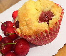 樱桃杏仁酥顶纸杯蛋糕cherry cupcake的做法