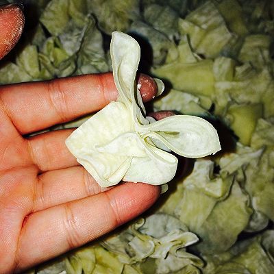 蝴蝶云吞 鲜甜葱花云吞 玉米汤底