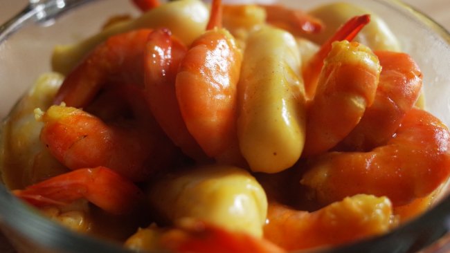 超级快手方便餐—-咖喱年糕虾的做法