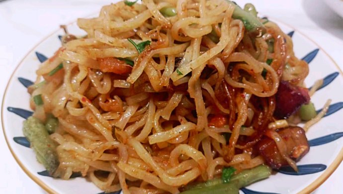土豆豆角焖面