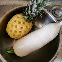 夏日小清新～白萝卜拌菠萝～的做法图解1