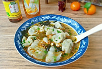 鸡汁韭菜豆腐汤饺+太太乐鲜鸡汁芝麻香油的做法