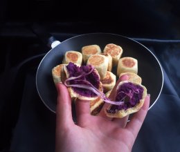 网红紫薯芝士拉丝仙豆糕的做法