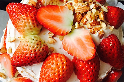 双层生日蛋糕-草莓栗子泥味儿