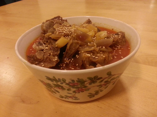 韩式土豆脊骨酱汤