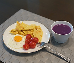 快手早餐之紫薯米糊的做法