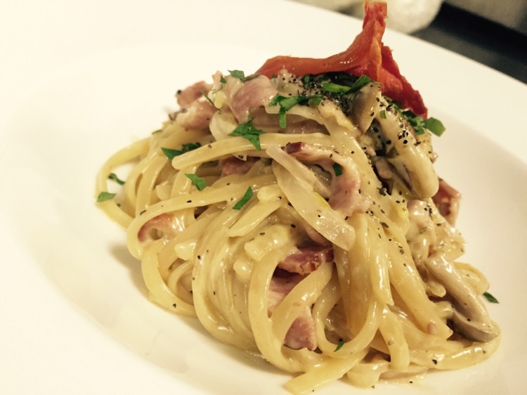 Cream Bacon Spaghetti