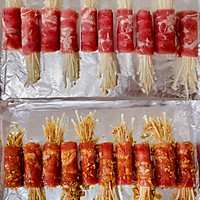 韩式金针菇牛肉卷的做法图解2