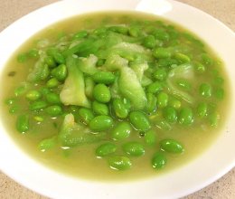 毛豆炒丝瓜的做法