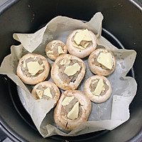 空气炸锅版 芝士虾仁蘑菇（减脂餐）的做法图解5