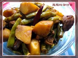 土豆四季豆炖肉