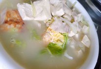 大白菜煎蛋炖冻豆腐的做法